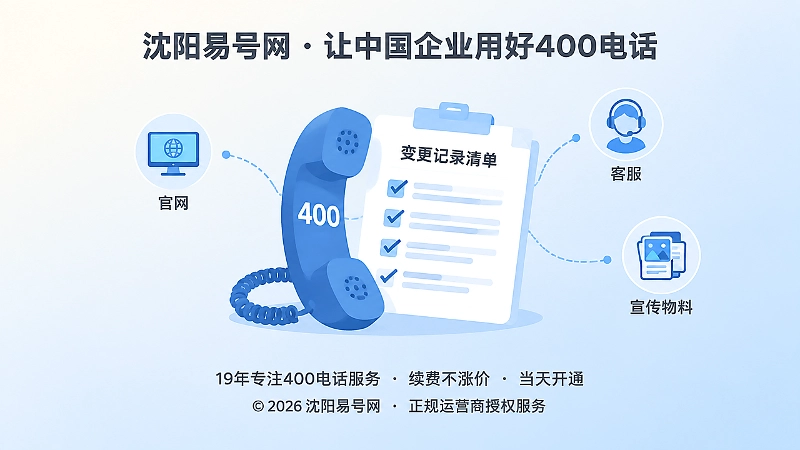 400电话变更记录与核验示意图